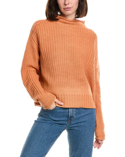 Labiz Mock Neck Sweater In Orange