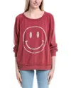 Labiz Smiley Graphic Pullover In Red