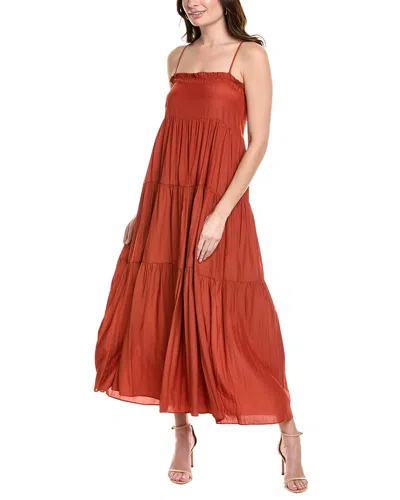 Labiz Tiered Maxi Dress In Red