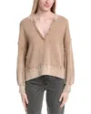 Labiz Waffle Knit Dolman Pullover In Brown