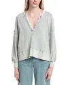 Labiz Waffle Knit Dolman Pullover In Gray