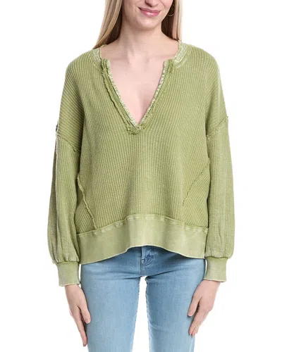 LABIZ LABIZ WAFFLE KNIT DOLMAN PULLOVER