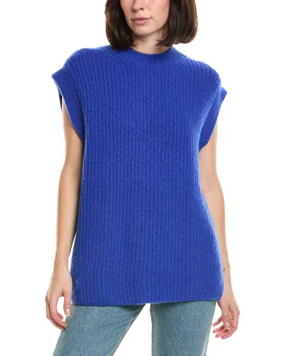 Labiz Wool & Alpaca-blend Sweater Vest In Blue