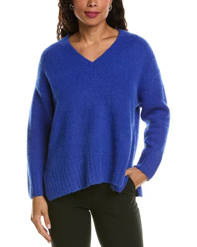 Labiz Wool & Alpaca-blend V-neck Sweater In Blue