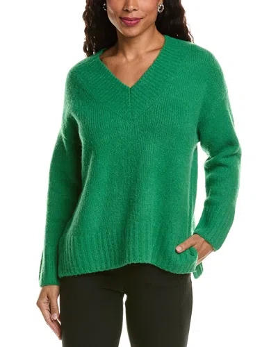 Labiz Wool & Alpaca-blend V-neck Sweater In Green