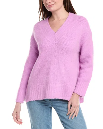 Labiz Wool & Alpaca-blend V-neck Sweater In Pink