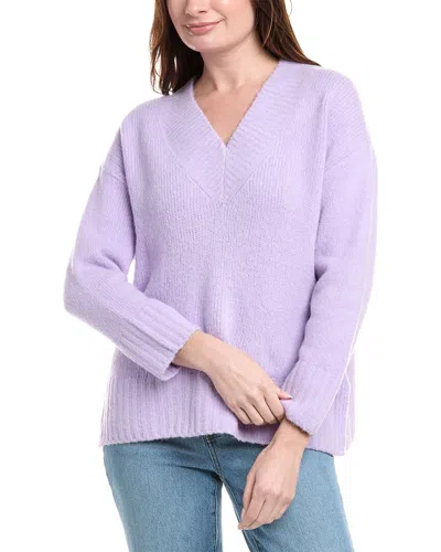 Labiz Wool & Alpaca-blend V-neck Sweater In Purple