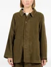 Labo Art Corduroy Buttoned-up Jacket In Green