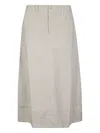 Labo Art Corduroy Midi Skirt In Neutral