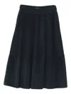 Labo Art Corduroy Panelled Skirt In Gray