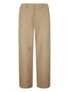 Labo Art Cotton Elasticated-waist Trousers In Brown