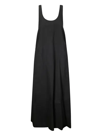 Labo Art Cotton Midi Dress In Black