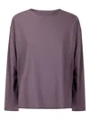 Labo Art Gathered-back Long-sleeve T-shirt In Purple