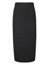 Labo Art High-waist Midi Skirt In Black