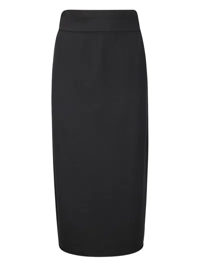 Labo Art High-waist Midi Skirt In Black