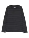 Labo Art Jeppe Striped Long-sleeved Top In Gray