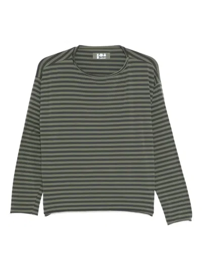 Labo Art Lola Striped Long-sleeve Top In Green