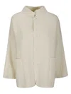 Labo Art Mandarin Collar Blazer With Button Fastening In Neutral