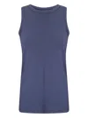 Labo Art Sleeveless Cotton Top In Blue