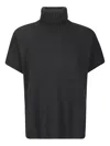 Labo Art Turtleneck Short-sleeve Sweater In Black