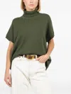 Labo Art Turtleneck Short-sleeve Sweater In Green