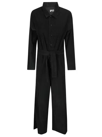 Labo Art Velvet Jumpsuit In Black
