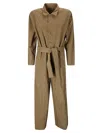 Labo Art Velvet Jumpsuit In Brown
