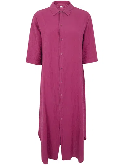 Labo.art "acca" Rock Cotton Midi Dress In Purple