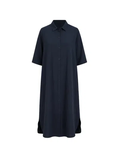 Labo.art Acca Rock Midi Shirt Dress In Blue