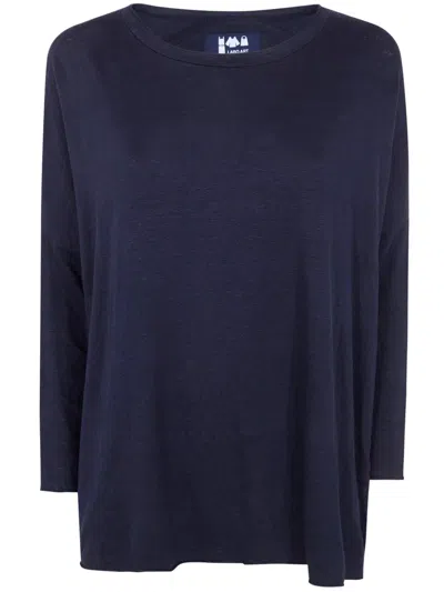 Labo.art "ata" Lieto Linen Round Neck Sweater In Blue