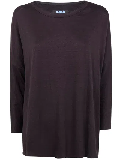 Labo.art "ata" Lieto Linen Round Neck Sweater In Brown