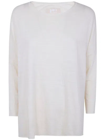 Labo.art "ata" Lieto Linen Round Neck Sweater In White
