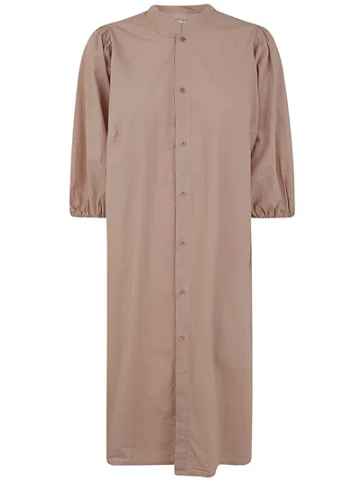 Labo.art Logo Button Dress In Nude