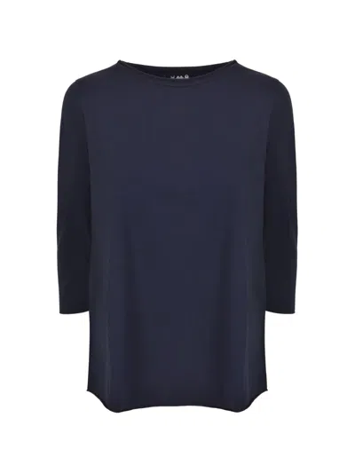 Labo.art Boat-neck Long-sleeve T-shirt In Blue