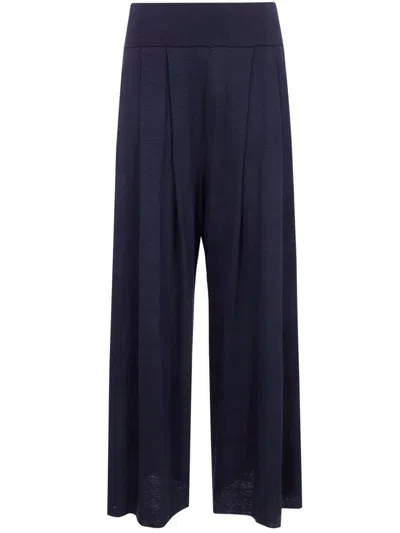 Labo.art "bubi" Lieto Linen Wide Leg Trousers In Blue