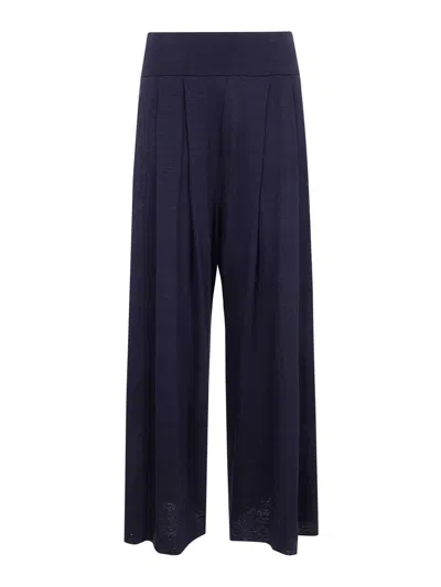 Labo.art Bubi Lieto Linen Wide Leg Trousers In Blue