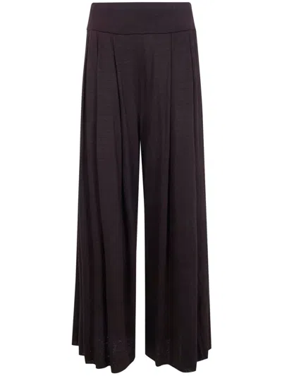 Labo.art "bubi" Lieto Linen Wide Leg Trousers In Brown
