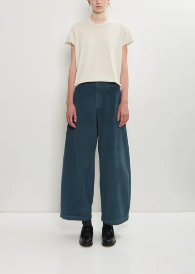 Labo.art Bum Cotton Velvet Pant In Blue