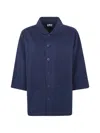 Labo.art Buttoned Collared Jacket In Blue