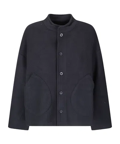 Labo.art Button-front Casual Jacket In Black