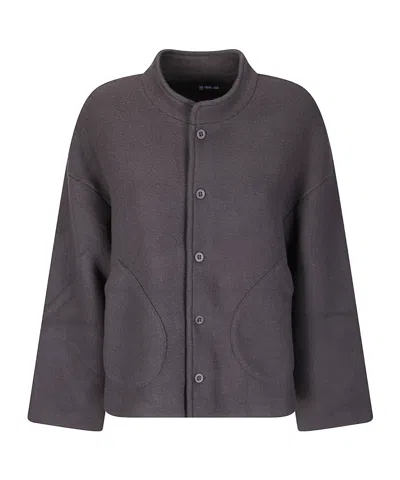 Labo.art Button-front Casual Jacket In Gray
