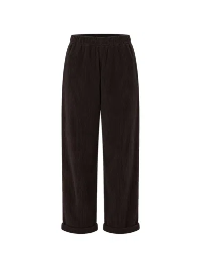 Labo.art Corduroy-effect Turn-up Trousers In Brown
