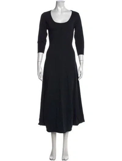 Pre-owned Labo.art Crew Neck Long Dress In Black