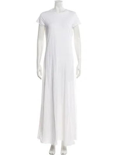 Pre-owned Labo.art Crew Neck Long Dress In White
