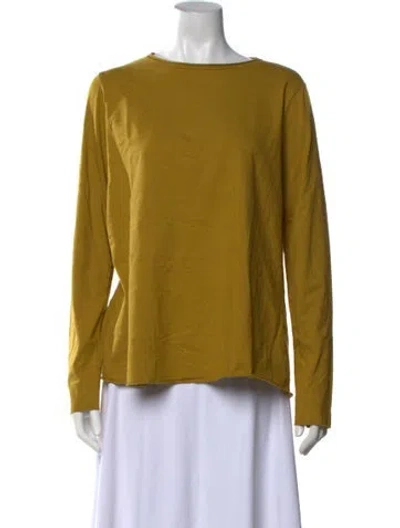 Pre-owned Labo.art Crew Neck Long Sleeve Top In Yellow