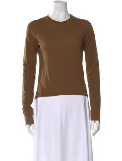 Pre-owned Labo.art Crew Neck Long Sleeve T-shirt In Brown