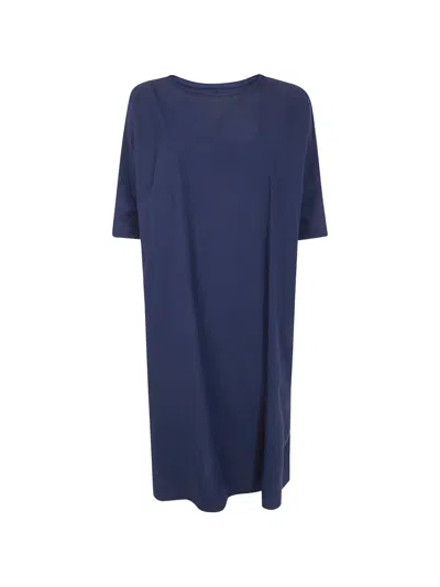 Labo.art Crew Neck Shift Dress In Blue