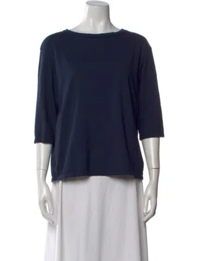 Pre-owned Labo.art Crew Neck Three-quarter Sleeve T-shirt In Blue