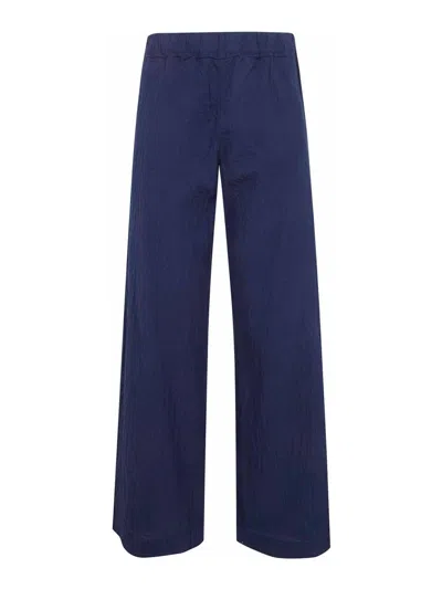 Labo.art Diana Rock Cotton Straight Trousers In Blue