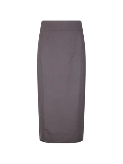 Labo.art Elasticated-waistband Pencil Midi Skirt In Gray